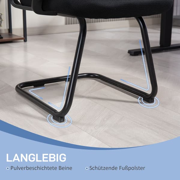 Ergonomisk netstol, skum, metalben, sort