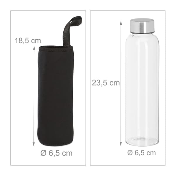 sæt med 4 drikkeflasker 500 ml