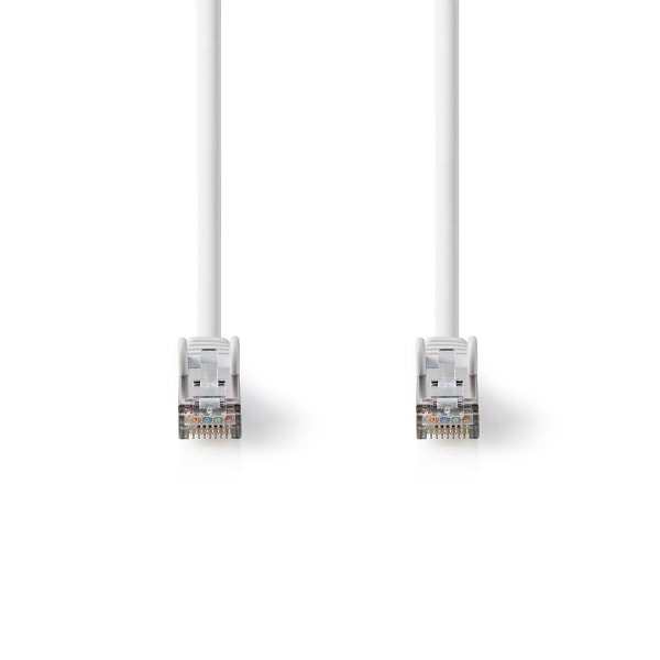 Cat 8.1 netværkskabel | S/FTP | RJ45 Han | RJ45 Han | 0.25 m | Runde | LSZH | Hvid | Label