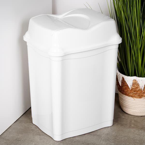 Plastsoptunna vit 28 l