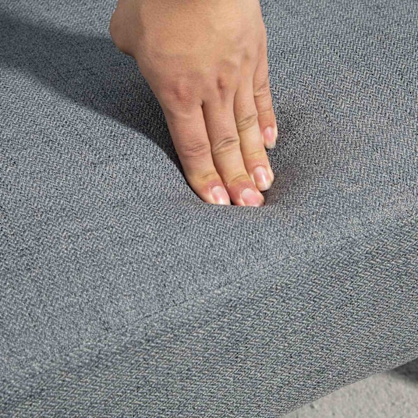 3-istuttava sohva nukkumistoiminnolla, 170x83x80cm, 3-portaisesti säädettävä selkänoja ja jalat, aaltojouset, tyynyt, pellava look, harmaa