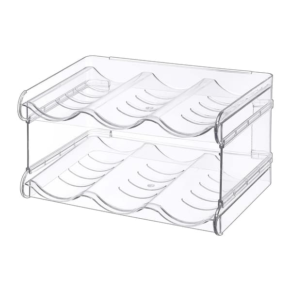 Stapelbart modulärt flaskställ – Expanderbar, transparent design