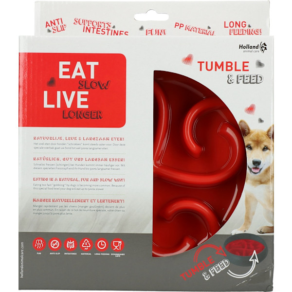 Ät Långsamt Lev Längre Tumble Feeder Grå