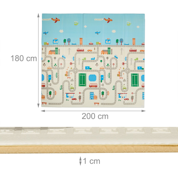 Sammenfoldelig legetæppe til dyr og vej