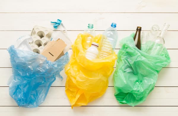 Affaldsbeholder 120L HDPE med hjul – Blå