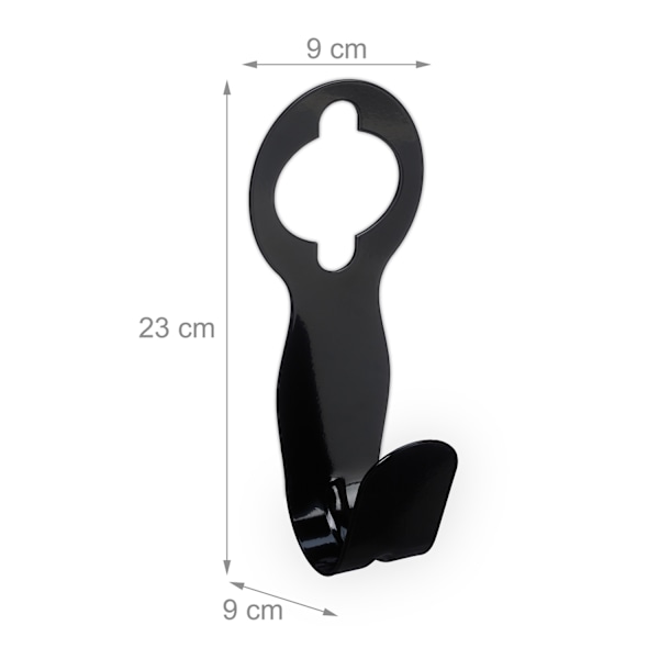 Sort slangeholder sæt med 2 stk