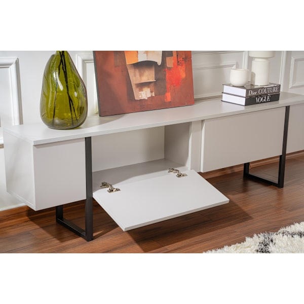 TV Stand Serenity - Grå, Sort