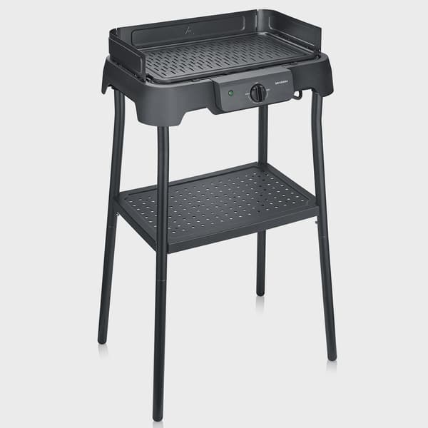 Elektrisk bordgrill med stativ og grillplade, 2000W