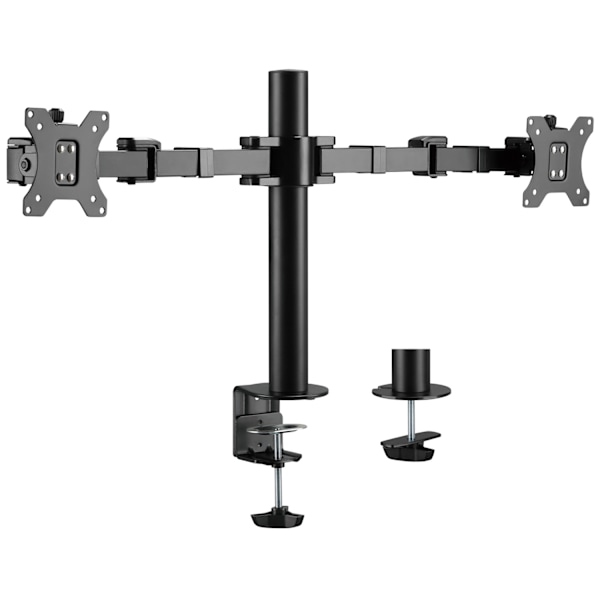 Monitorarm dobbelt 17-32" 380mm Sort