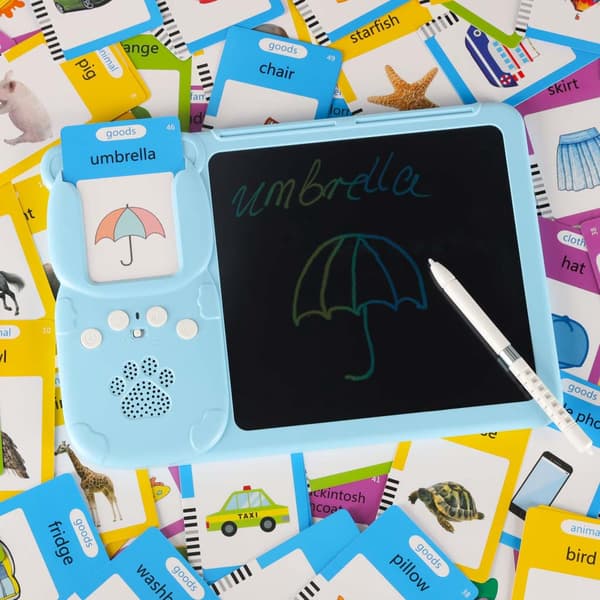 Interaktivt flashcard-læsersæt, 112 kort, skriveplade