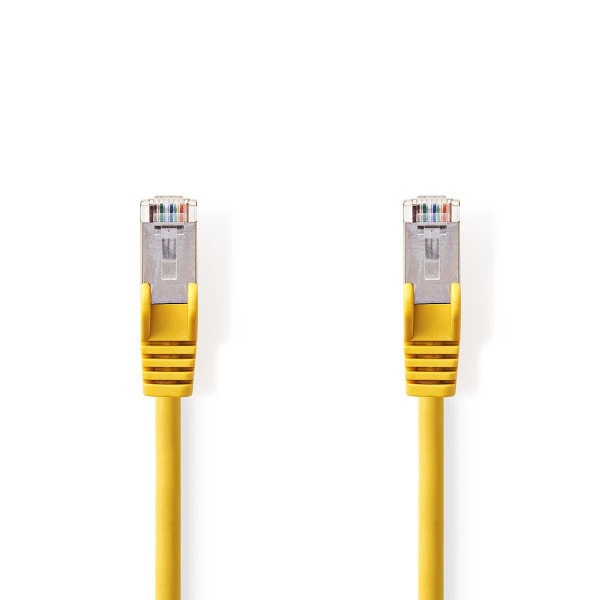 CAT5e netværkskabel | SF/UTP | RJ45 Han | RJ45 Han | 20.0 m | Runde | PVC | Gul | Plastikpose