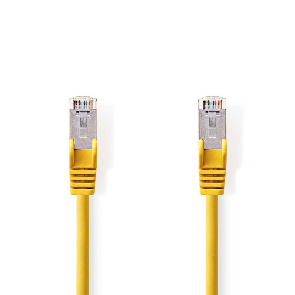 CAT5e verkkokaapeli | SF/UTP | RJ45 uros | RJ45 uros | 20.0 m | Pyöreä | PVC | Keltainen | Muovipussi