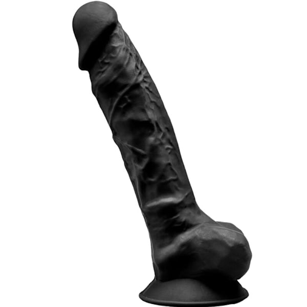 Silexd - Model 1 Realistic Penis Premium Silexpan Silikon Svart 20 Cm