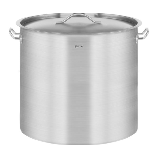 Serveringsgryta med lock, rostfritt stål, för induktionsspis, 12 L