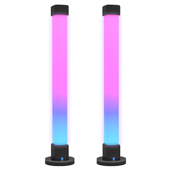 Set med 2 bordslampor, bordslampa med app och fjärrkontroll, musiksynkronisering, färglägen, timer, smart sänglampa för vardagsrum, lekrum, vit