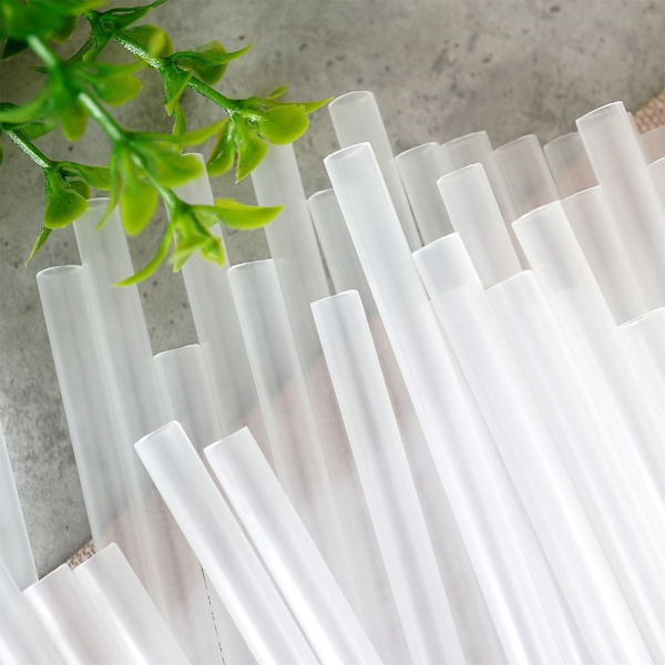Återanvändbara transparenta sugrör, 50-pack, för alla drycker