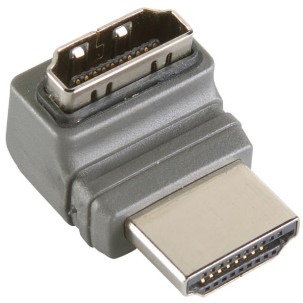 High Speed HDMI Ethernet Sovitin Kulma, 270 ° HDMI-Liitin - HDMI Naaras Harmaa