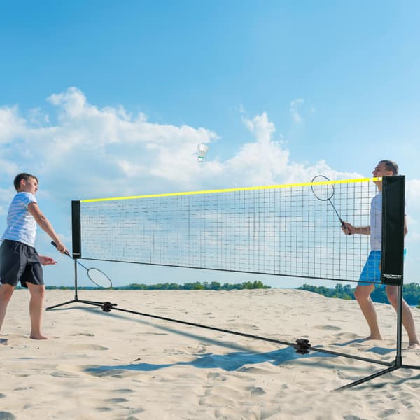 Multisportnät 4,5 m, justerbar höjd, bärväska