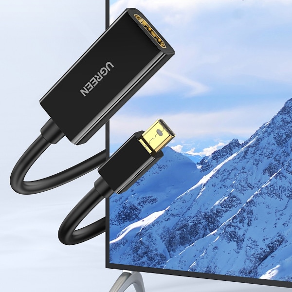Mini DP DisplayPort - HDMI 4K kabeladapter svart