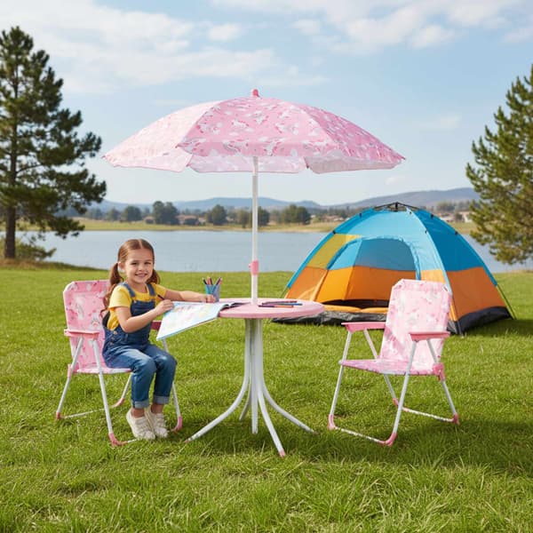 Børnecampingsæt med justerbar parasol