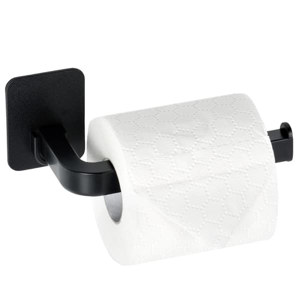 Svart toalettpappershållare, 16,5 cm
