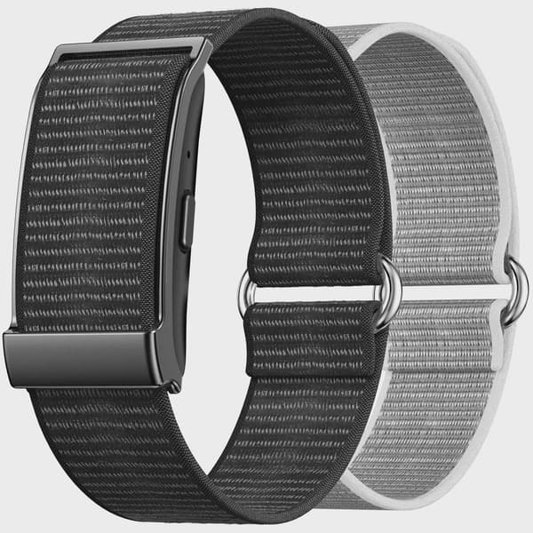 Fitnesstracker, uden display, sort og sølv, 25 dages batteri
