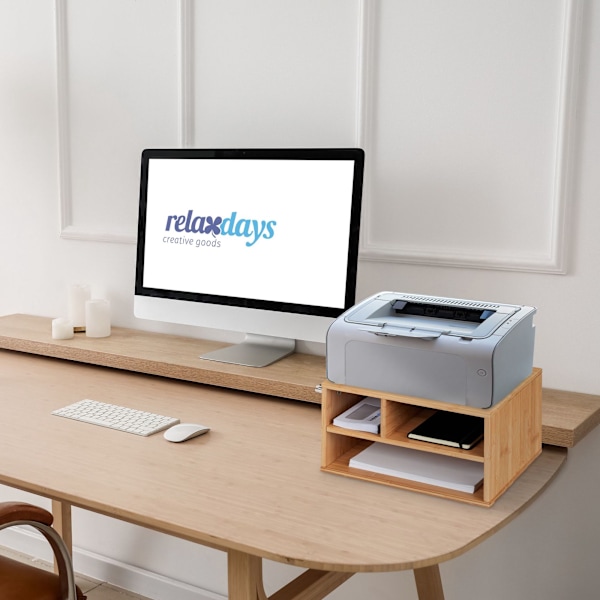 Skrivebord i bambus til printere