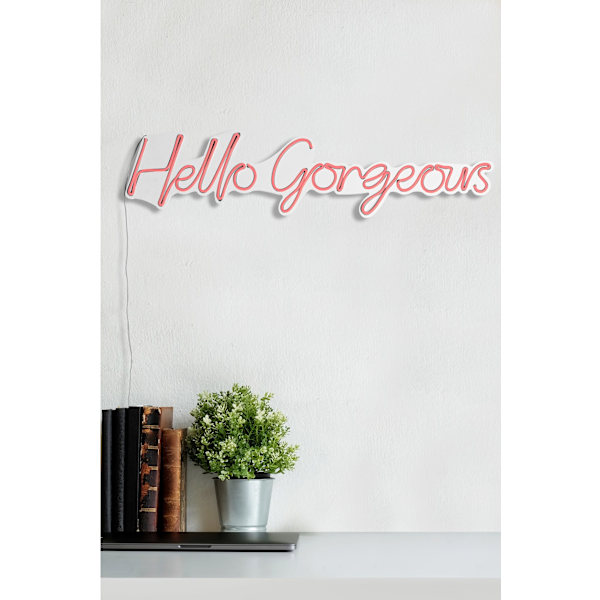 Dekorativ Plast Led-belysning Hello Gorgeous - Rosa