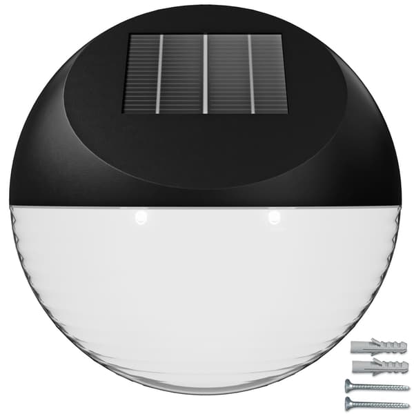 LED solcellevæglamper, 6-pak, automatisk skumringssensor