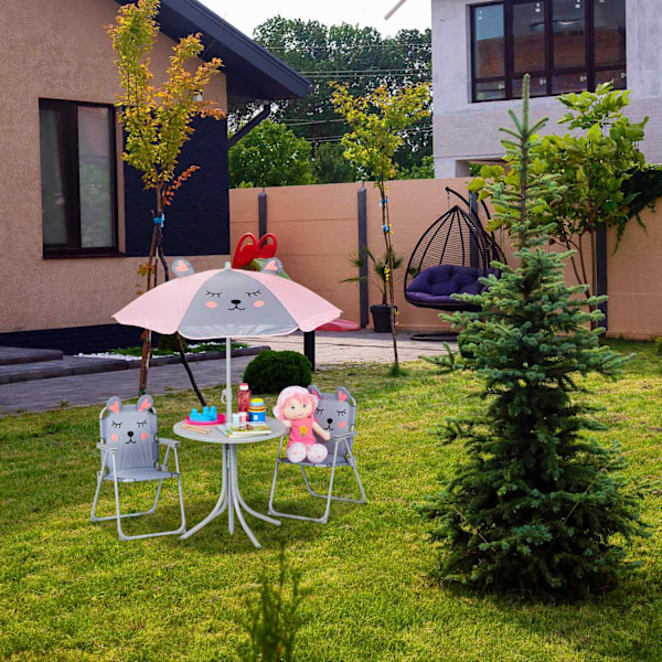 Camping Siddegruppe for børn med parasol