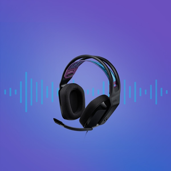 Logitech G335 - spelheadset, svart