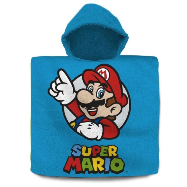 Super Mario Bros handduk i poncho av bomull