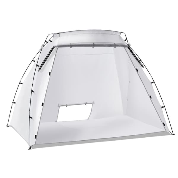 Bärbart sprayfärgstält 3x2,1x1,8 m, golv, nätskärm