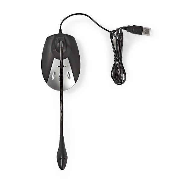 Mikrofon | Brugt til: Desktop / Notebook | Kabel | USB-A Han | Indbygget on/off-knap (tænd/sluk) | Hovedtelefonudgang