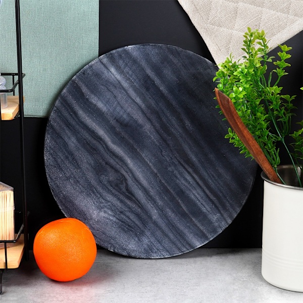 Marmor skære- og serveringsbræt 28 cm