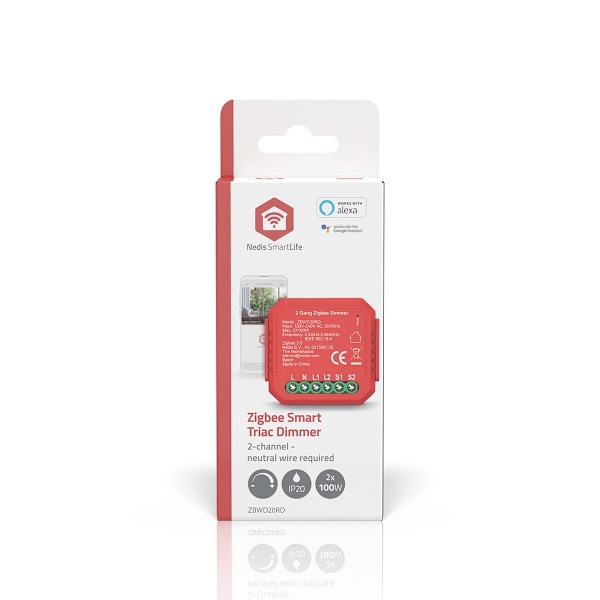 SmartLife Power Switch | Zigbee 3.0 | 2x100 W | Terminalforbindelse | App tilgængelig til: Android™ / IOS