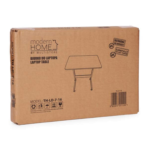 Mobilt laptopbord, justerbar højde, MDF-plade
