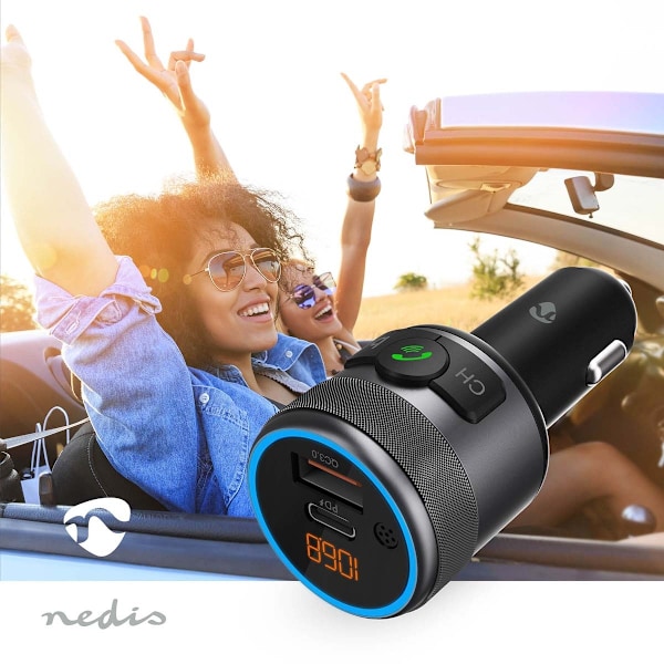 Bil Audio FM-sender | Fixed | Håndfri opkald | 1 " | Amber skærm | Bluetooth® | PD 18 W / PD 24 W | Hurtig opladning | Bass Boost | Google Assistant /