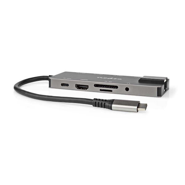 USB N Moniporttisovitin | USB 3.2 Gen 1 | USB-C™ Uros | HDMI™ Ulostulo / RJ45 Naaras / SD / 2x USB-C™ / 3.5 mm naaras / 3x USB-A Naaras | 5 Gbps | 0.2
