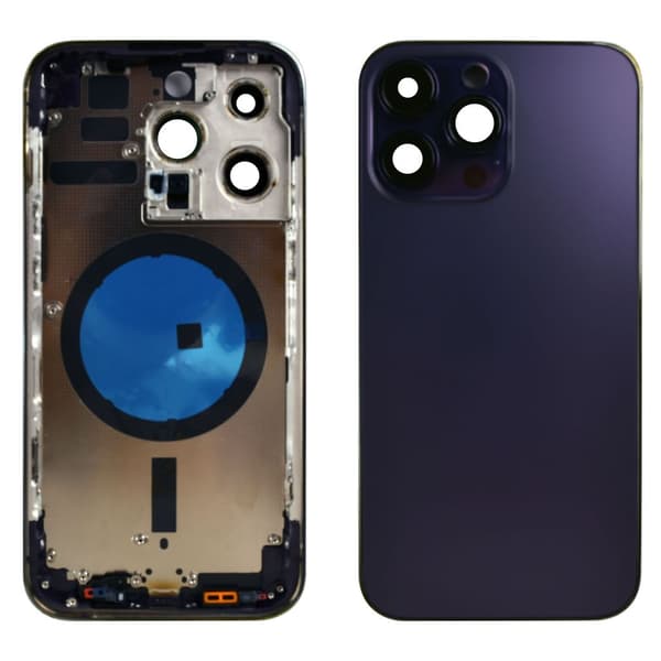 iPhone 14 Pro Max Glass Bakskal med Ram – Lila
