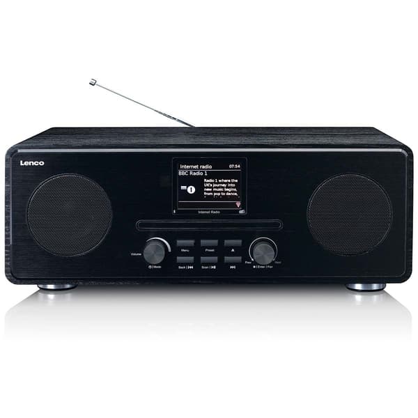 Internet / DAB+ / FM Radio med CD-afspiller og Bluetooth® Sort