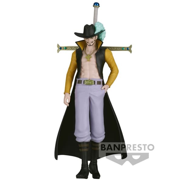 One Piece Dracule Mihawk Shukko Figuuri, 16cm Keräily