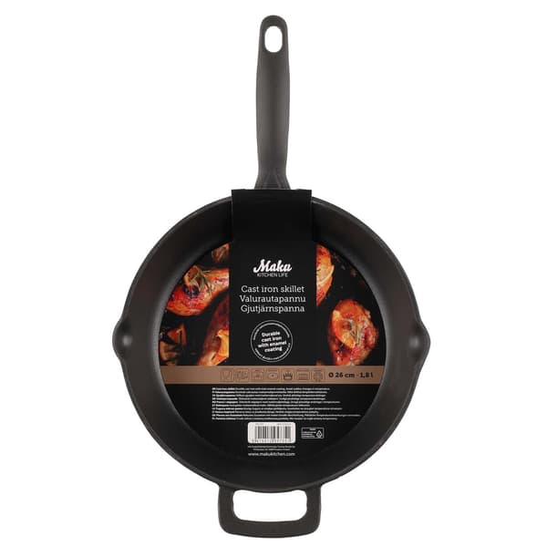 Støbejerns stegepande, 26 cm