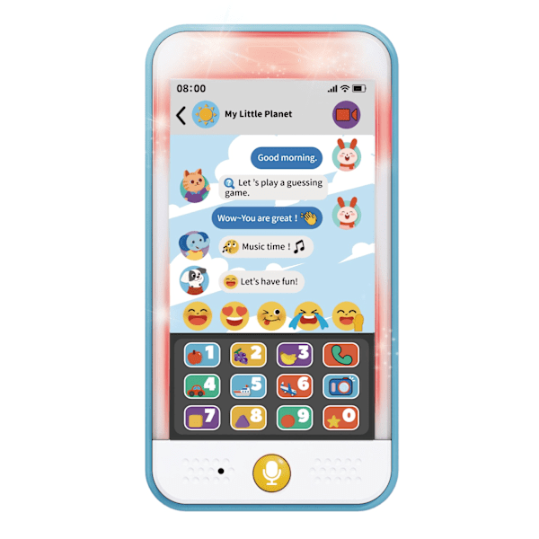 Interaktiv babysikker smartphone med læringsspil