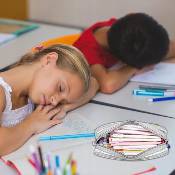 Gennemsigtigt skolepenalhus – slidstærkt, vandtæt polyester