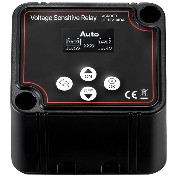Dubbel batteriisolator 12V 140A VSR-relä med LCD