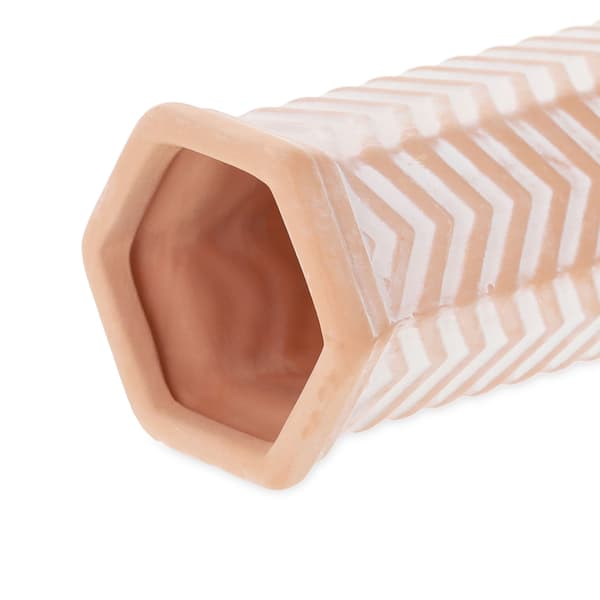 Set med 4 Clay Watering Spikes Zig-Zag