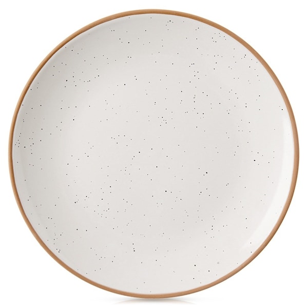 Beige keraaminen jälkiruokalautanen 20 cm