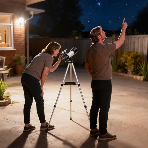Astronomiteleskop 70 mm bländare 400 mm AZ-montering stativ