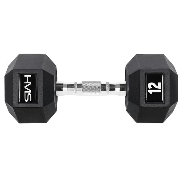Hex Hantel 12 kg – Gummibelagd, Anti-Roll Design
